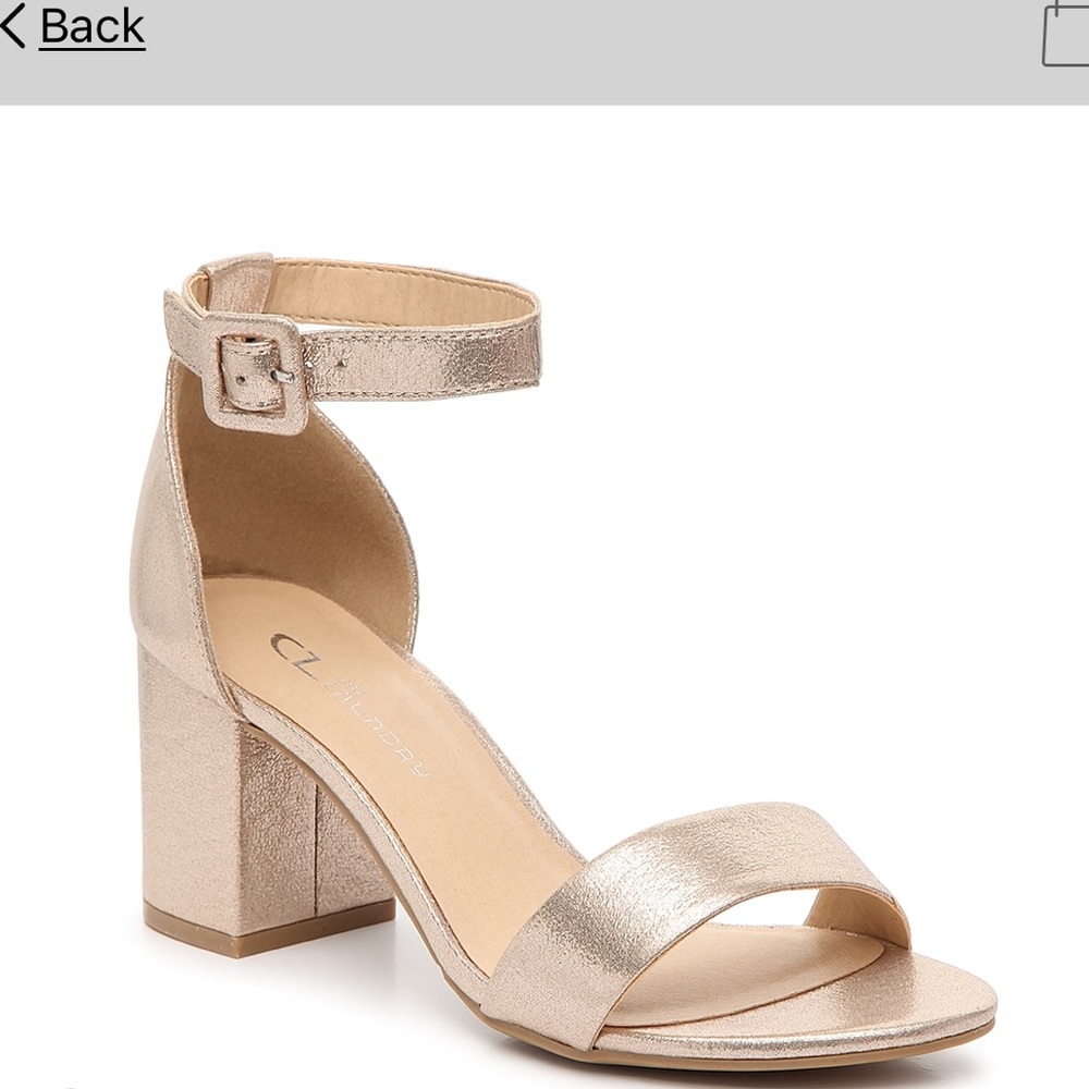 Chunky Gold Heels